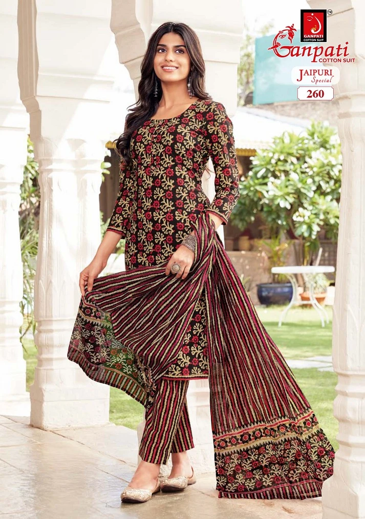 Ganpati Jaipuri Special Vol 11 Cotton Wholesale Salwar Suit Catalog — Wholesale Salwar Suits, Ganpati wholesale from Surat - Gallery Image 7
